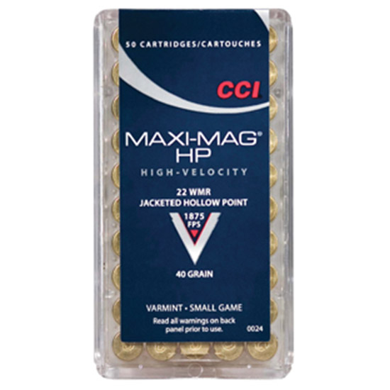 CCI 22WMR 40GR MAXI MAG HP 50/40 - Sale